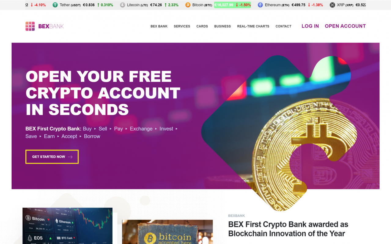 first crypto bank